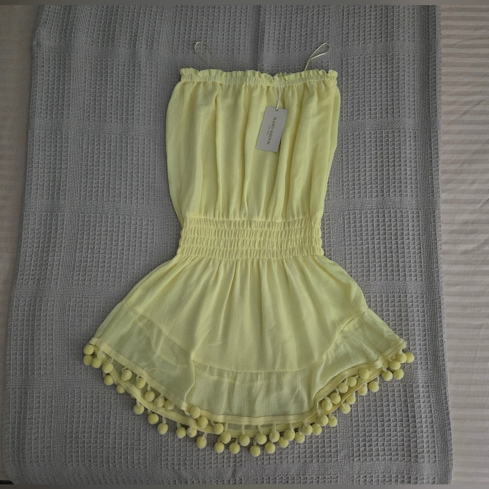 NEW Ramy Brook Light Yellow Strapless Dress
